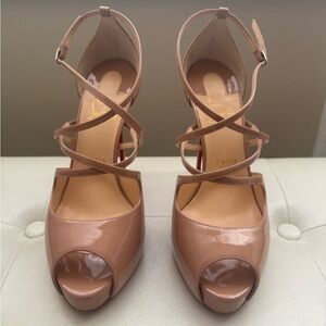 Christian Louboutin Blush Peep-Toe Heels
